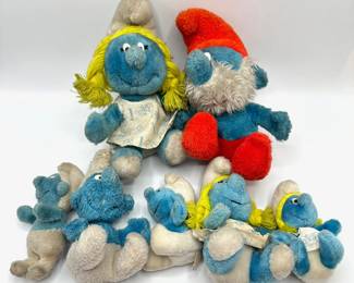 7 Vintage Original 1980s Smurf Stuffies Plushies
Lot #: 138