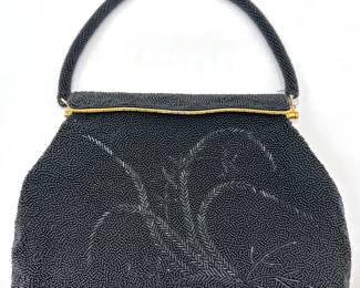Vintage Beaded Hand Bag Purse With Gold Tone Accents
Lot #: 23