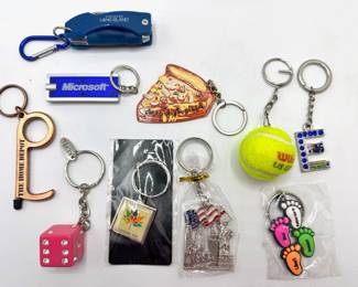 Vintage Branded Novelty Items: Dolls, Pins, Bottle Opener, Keychains & More (Over 25 Pieces)
Lot #: 139