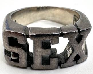 Noir Sterling Silver Sex Ring, Size 9
Lot #: 50