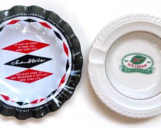 Vintage Ashtrays: Chandler's Steaks & Breyer's Ice Cream Advertising
Lot #: 103
