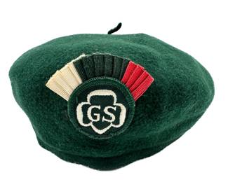 Vintage Girl Scout 100 Percent Wool Beret Hat, Belt & Necktie
Lot #: 129