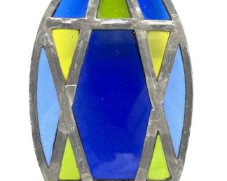 Vintage Handmade Stained Glass Jewish Star Window Wall Hanging
Lot #: 122