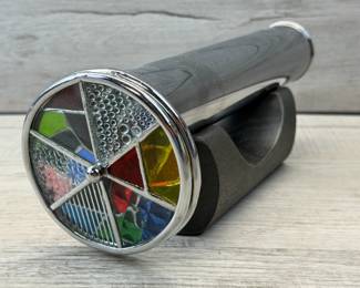JANICE CHESNIK SIGNED 2 WHEEL ART GLASS KALEIDOSCOPE #kaleidoscope #janicechesnik #signed #artglass