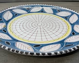 MID CENTURY ELLE NORWAY POTTERY PLATTER SIGNED #midcentury #ellenorway #pottery #platter #signed