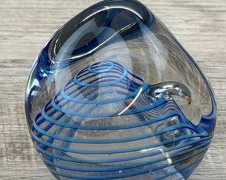 ROBERT EICKHOLT SIGNED ART GLASS PAPERWEIGHT #roberteickholt #eickholt #signed #artglass #paperweight