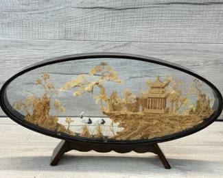 VINTAGE CHINESE CORK DIORAMA RUANMU HUA #vintage #chinese #cork #dioramaruanmuhua