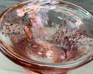 ART GLASS BOWL SIGNED PATTI KISSINGER PRISM '99 #artglass #artglassbowl #signed #prism #pattikissinger #kissinger