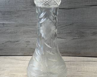 AMERICAN BRILLIANT PERIOD ABP CUT GLASS VASE #americanbrilliantperiod #abp #cutglass #glass #vase