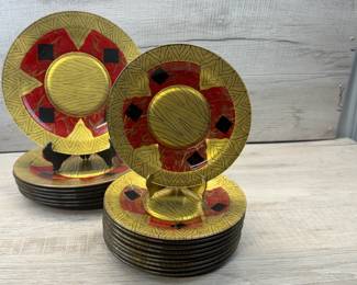 VINTAGE MARGARITA CARRERAS SIGNED ART GLASS PLATES #vintage #margaritacarreras #signed #artglass #artglassplates