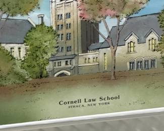 VINTAGE CORNELL LAW SCHOOL FRAMED MIRROR #vintage #cornell #cornelllaw #cornelllawschool #framedmirror #mirror