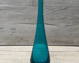 ART GLASS TURQUOISE BUD VASE #budvase #artglass #glass #turquoise