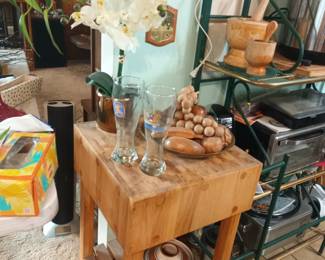Small kitchen butcher block
