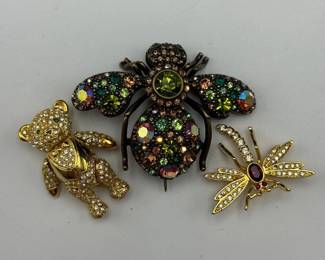 Joan Rivers Brooch Trio
