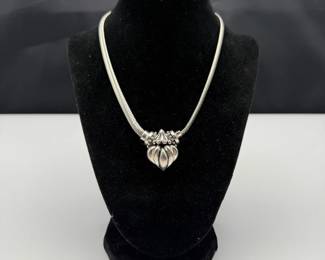 Judith Ripka Heavy Sterling Necklace & Interchangeable Pendants