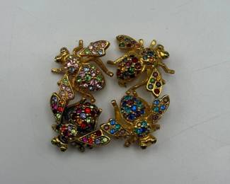 Joan Rivers Bee & Hive Pin Set