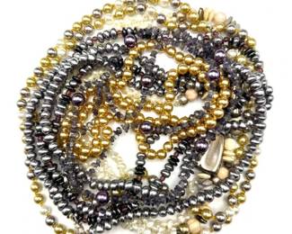 Multi-Strand Pearl & Beaded Necklace Lot