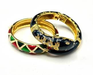 Joan Rivers Enamel Bangle Bracelet Set