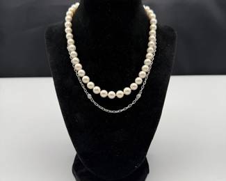 Judith Ripka Pearl Duo with Sterling Silver