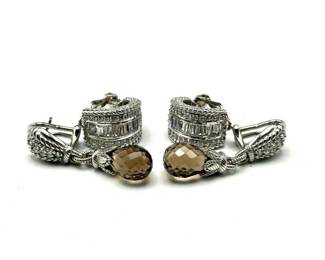 Judith Ripka Sterling Earrings – Two Elegant Pairs