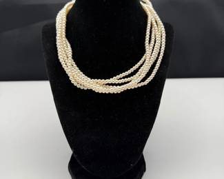 Judith Ripka Multi-Strand Faux Pearl Necklace