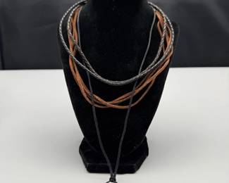 Assorted Leather Chokers (Sterling Silver Accents)