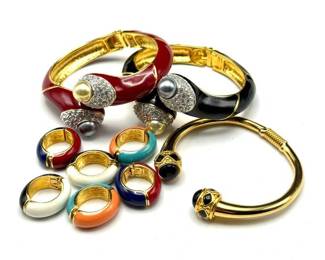 Kenneth Jay Lane Bracelet & Earring Lot