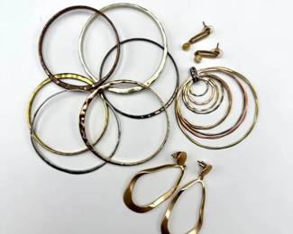 Robert Lee Morris Mixed-Metal Jewelry Lot – Bangles & Earrings