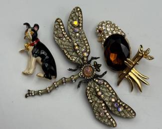 Joan Rivers Brooch Trio