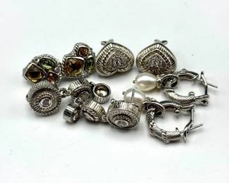 4 Pairs – .925 Sterling Silver Earrings Assortment