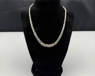 87-Gram 925 Sterling Silver Necklace & Bracelet Set