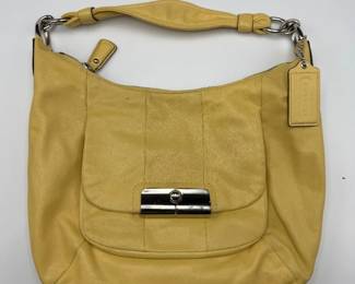 Coach Yellow Leather Shoulder Bag