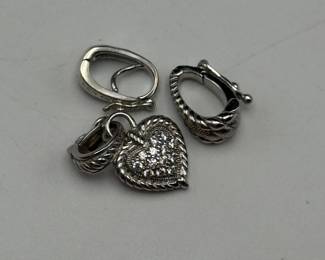 Judith Ripka Sterling Silver Pendants (Three Pieces)