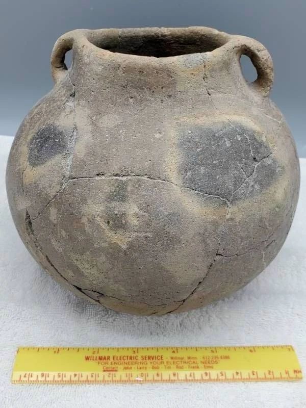 Two-Handled Pot, from a dig in the Southwest US. Approx. 9 inches tall