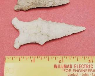 RARE! 2 Fine BEVELED Daltons--Archaic, 2" Great Lakes & 2 5/8" Museum Quality