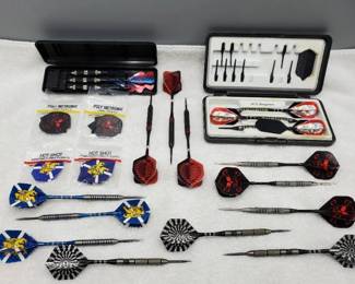 6 Sets Tungsten Darts--Various Weights, with extras