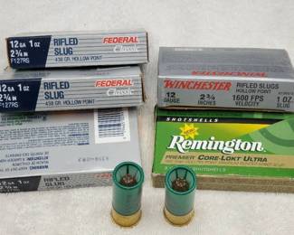 12 Ga. - 20 Rifled Slugs & 7 Sabots -- 27 in All