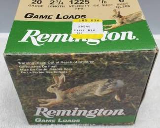 Full Box 20Ga. 2 3/4-Inch 6 Shot Shotgun Shells