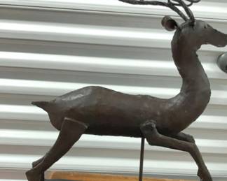 Vintage Metal Reindeer Candelabra