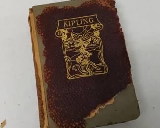 Poems by Rudyard Kipling Antique Leatherbound Volume