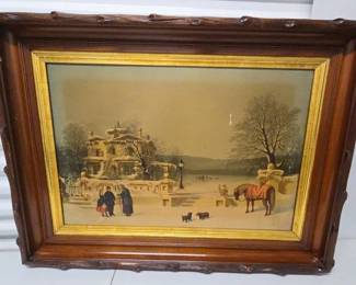 Framed Winter Scene Witman Print