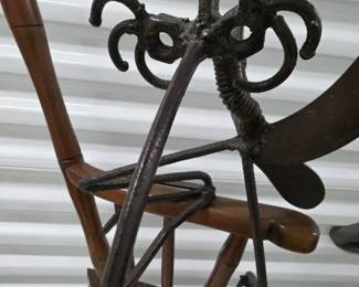 Whimsical Scrap Art Sculpture