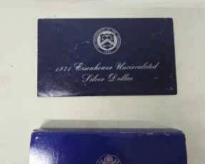 Set of Four Coins Silver Dollars Circulated Uncirculated and HalfDollar