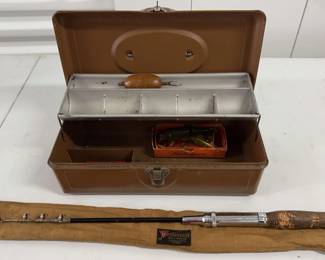 Vintage Tackle Box Fishing Lures Richardson Rod Classic Anglers Set