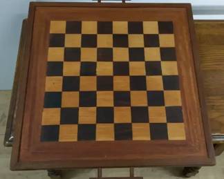 Handmade Wooden Chess Board with Inlaid Squares