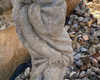 Concrete little girl with drape wrap