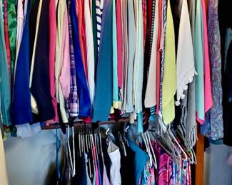 NICE!! High end designer clothes that include Lilly Pulitzer, Lanes end, Foxcroft and much more. Note that several are unworn and new with tags.