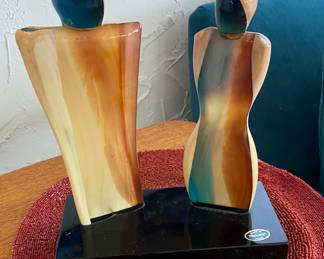 Murano art glass " Lovers " Glass Statue