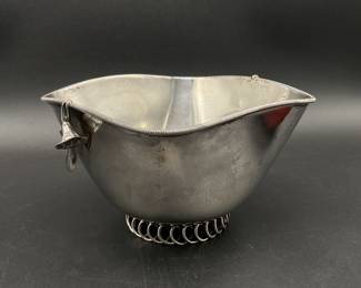 Cartier Sterling Silver Footed Bowl with Applied Floral Handles