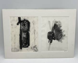 Robert Longo (2) Original Charcoal & Graphite Drawings